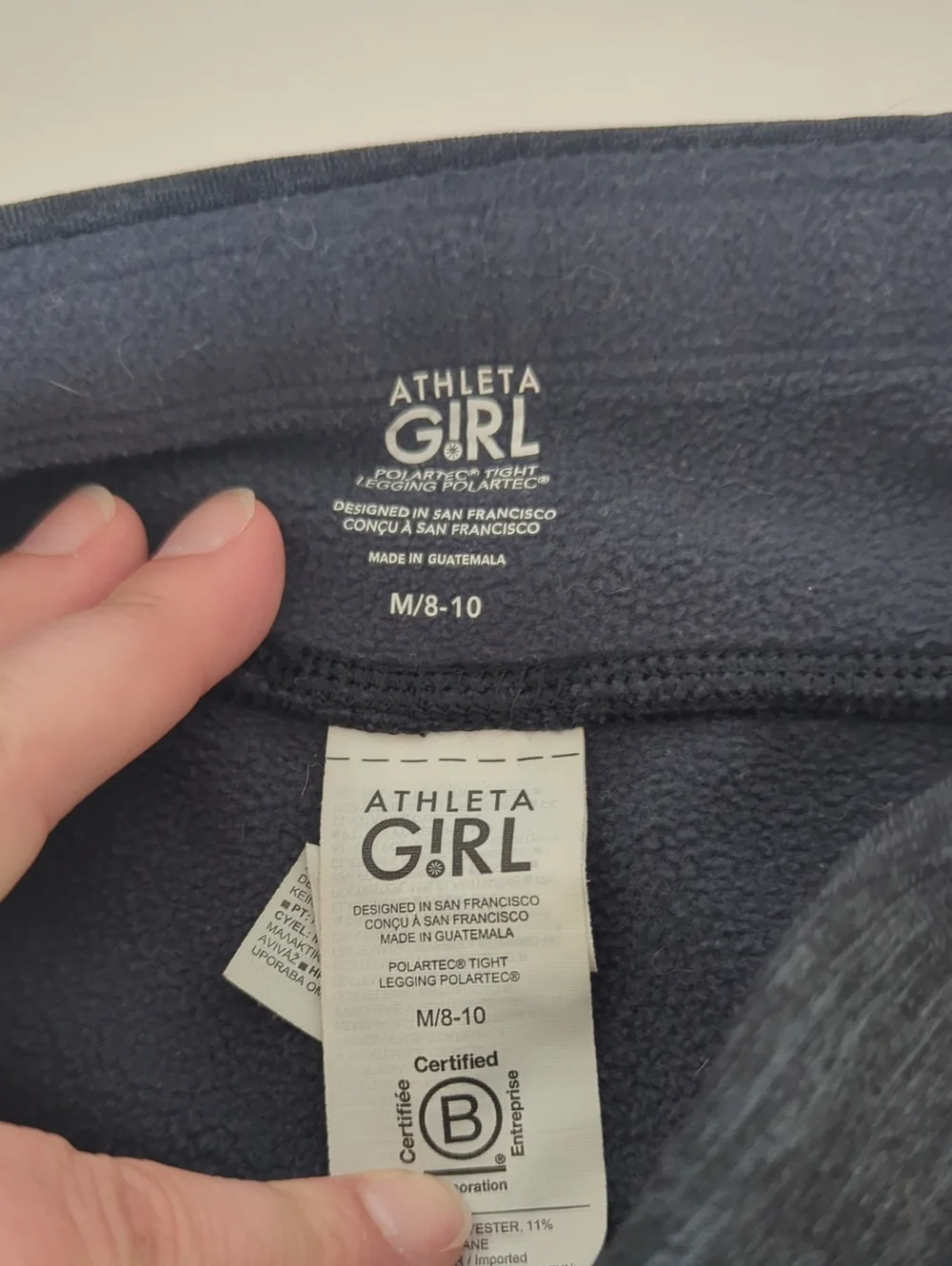 Athleta Girl Polartec Tight Leggings Size M/8-10